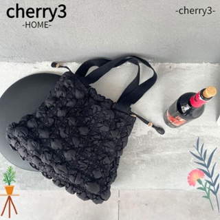 Cherry3 กระเป๋าสะพายไหล่ ผ้าไนล่อน แต่งซิป ขนาดใหญ่ จุของได้เยอะ ลายก้อนเมฆ น้ําหนักเบา แฟชั่นสําหรับสตรี