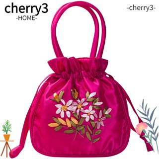 Cherry3 กระเป๋าถือ ทรงบักเก็ต ขนาดเล็ก แฮนด์เมด คุณภาพสูง สําหรับผู้หญิง