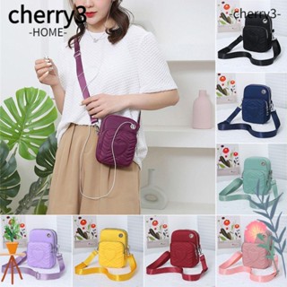 Cherry3 กระเป๋าสะพายไหล่ ผ้าไนล่อน ขนาดเล็ก ใส่โทรศัพท์มือถือได้ อเนกประสงค์ สําหรับผู้หญิง