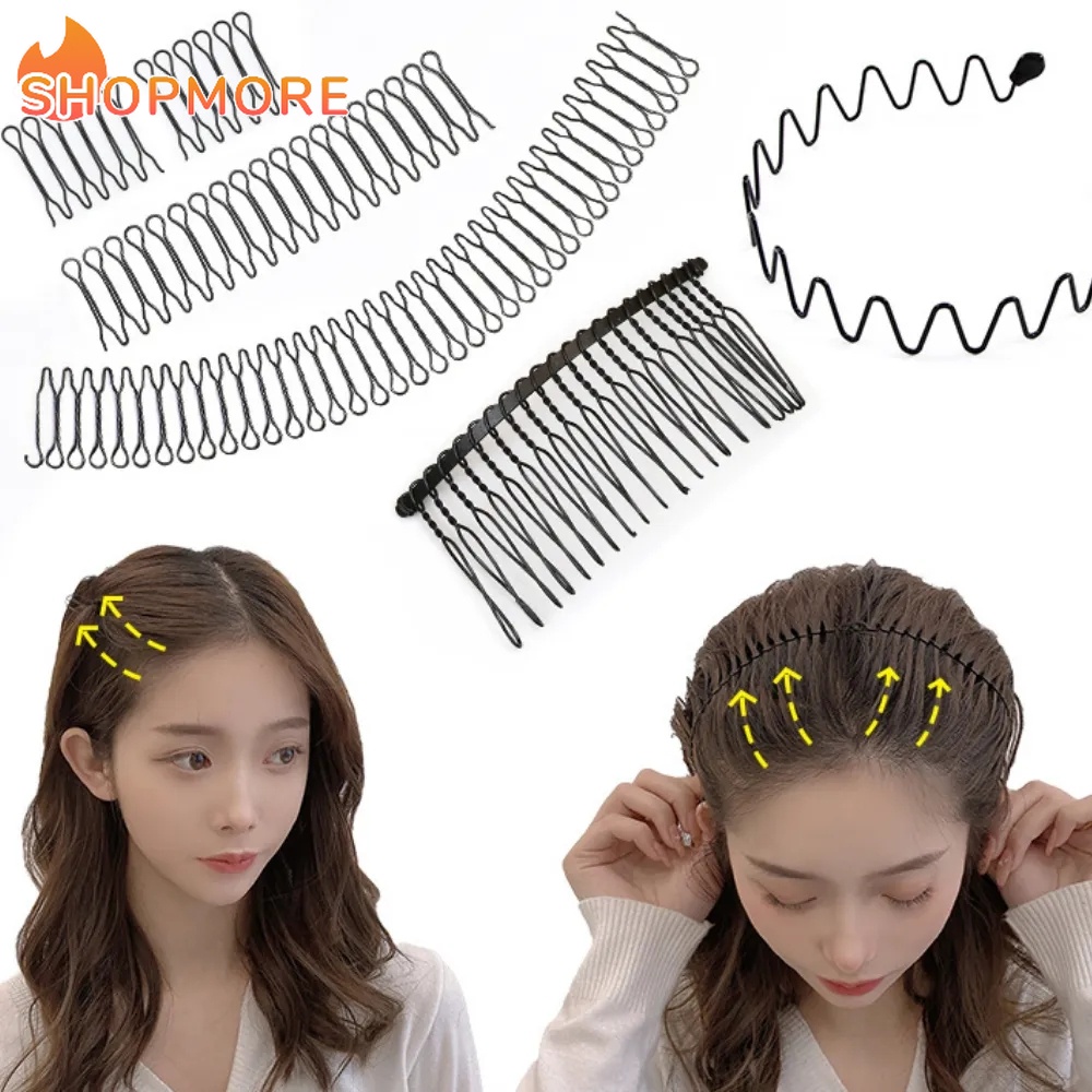 [ราคาขายส่ง] ผู้หญิงผมม้าโค้งรอบผมที่มองไม่เห็นหวีกิ๊บ