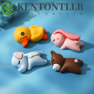 Kentontllb อุปกรณ์ตกแต่งเล็บเรซิ่น รูปกระต่าย เป็ด ช้าง 3D สไตล์ญี่ปุ่น 10 ชิ้น ต่อถุง