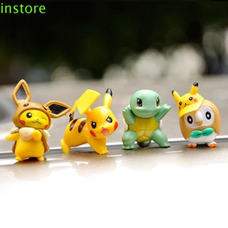 Instore ฟิกเกอร์การ์ตูนโปเกม่อน Rowlet Bulbasaur Squirtle Eevee ของเล่นสําหรับเด็ก