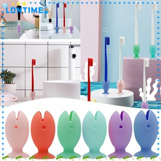 Lontime ที่เก็บแปรงสีฟัน ปากกา ซิลิโคน สําหรับห้องน้ํา ท่องเที่ยว 6 ชิ้น