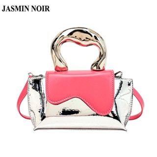 Jasmin NOIR กระเป๋าถือ กระเป๋าสะพายไหล่ หนังเทียม ขนาดเล็ก สีคอนทราสต์ สําหรับสตรี