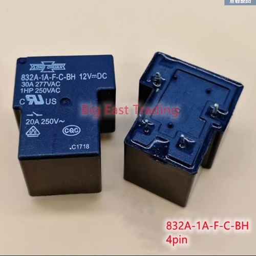 รีเลย์ 1 ชิ้น 832A-1A-FC-BH 12VDC 30A 4 ขา รับประกันคุณภาพ