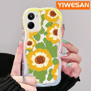 เคสโทรศัพท์มือถือ ซิลิโคนนิ่ม ใส กันกระแทก ลายภาพวาดสีน้ํามัน รูปดอกทานตะวัน สําหรับ Realme 10