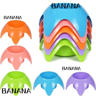 Banana1 ที่วางแก้วน้ําพลาสติก 5 สี ใช้ซ้ําได้ ทําความสะอาดง่าย สําหรับผู้ใหญ่ 5 ชิ้น