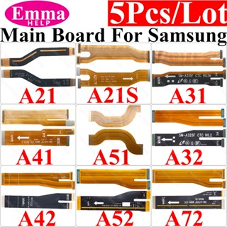 สายเคเบิลเฟล็กซ์บอร์ดหลัก สําหรับ samsung A32 connector Galaxy A21S A51 A32 A42 A52 A72 Note 10 Lite 20 Ultra 5 ชิ้น