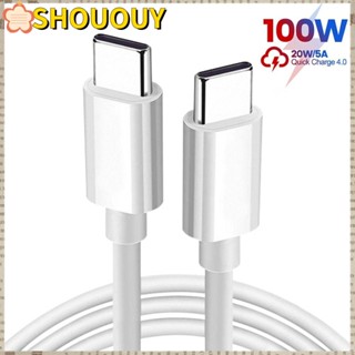 Shououy สายเคเบิล USB C เป็น Type-C QC4 ชิป Emark 20V 5A PD 100W สําหรับ Huawei