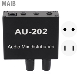 Maib Stereo Distribution Mixer  Mini Audio 3.5mm Interface 100‑240V for  Equipments