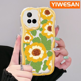 เคสโทรศัพท์ซิลิโคน ใส แบบนิ่ม ลายภาพวาดสีน้ํามัน รูปดอกทานตะวัน กันกระแทก สําหรับ VIVO Y21 2021 Y21G Y33s Y21s Y21e Y21a Y21t T1x 4G