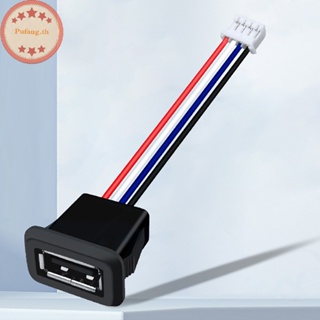 Pufang ปลั๊กแจ็คชาร์จ USB 2.0 Type C Type-C กันน้ํา พร้อมหัวเข็มขัดการ์ด ตัวเมีย 3A