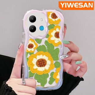 เคสโทรศัพท์มือถือ ซิลิโคนนิ่ม ใส กันกระแทก ลายภาพวาดสีน้ํามัน รูปดอกทานตะวัน สําหรับ Infinix Smart 6 HD Smart 6 Plus Smart 7