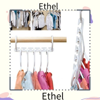 Ethel1 ไม้แขวนเสื้อ อเนกประสงค์ ประหยัดพื้นที่ สําหรับบ้าน 8 ชิ้น​​ ไม้แขวนเสื้อ