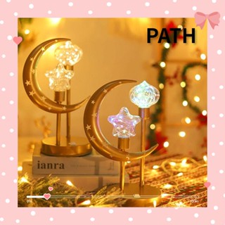 Path โคมไฟกลางคืน รูปดวงจันทร์ ใช้แบตเตอรี่ USB หลากสี สําหรับตกแต่งปาร์ตี้คริสต์มาส