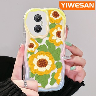 เคสโทรศัพท์มือถือ ซิลิโคนนิ่ม ใส กันกระแทก ลายภาพวาดสีน้ํามัน รูปดอกทานตะวัน สําหรับ Infinix Hot 20 Hot 20i Hot 20 Play Hot 30 Hot 30i Hot 30 Play