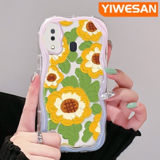 เคสโทรศัพท์ ซิลิโคนนิ่ม ใส กันกระแทก ลายการ์ตูนดอกทานตะวัน สีน้ํามัน สําหรับ Samsung galaxy A30 A20 A31 A32 M10s