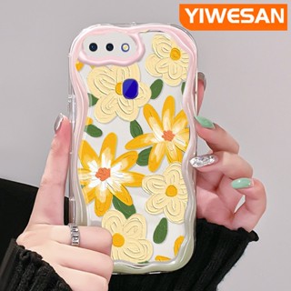 เคสโทรศัพท์ ซิลิโคนนิ่ม ใส กันกระแทก ลายการ์ตูนภาพวาดสีน้ํามัน รูปดอกไม้ สําหรับ OPPO R17 R15 Pro