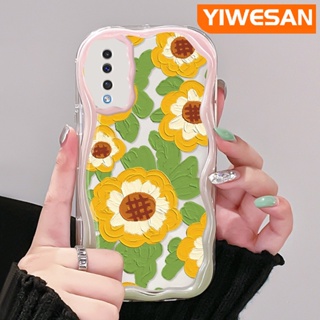 เคสโทรศัพท์มือถือ ซิลิโคนนิ่ม ใส กันกระแทก ลายภาพวาดสีน้ํามัน รูปดอกทานตะวัน สําหรับ Samsung galaxy A50 A50s A30s A51 M40s A52 A52s 5G