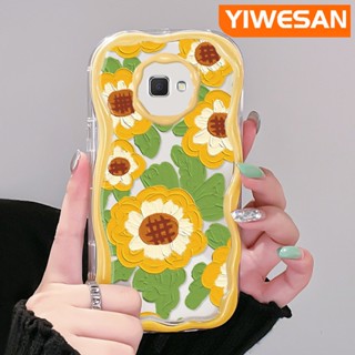 เคสโทรศัพท์ ซิลิโคนนิ่ม ใส กันกระแทก ลายภาพวาดสีน้ํามัน รูปดอกทานตะวัน สําหรับ Samsung J7 Prime J7 Prime 2 J2 Prime