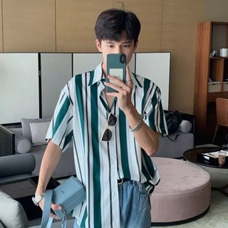 เสื้อเชิ้ตแขนสั้น พิมพ์ลาย ขนาดใหญ่ สไตล์ฮิปฮอป ญี่ปุ่น สตรีท สําหรับผู้ชาย และผู้หญิง