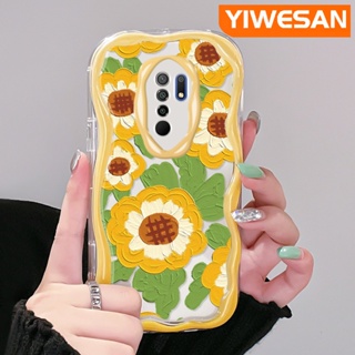 เคสโทรศัพท์มือถือ ซิลิโคนนิ่ม ใส กันกระแทก ลายภาพวาดสีน้ํามัน รูปดอกทานตะวัน สําหรับ Xiaomi Redmi 10 Prime 10C 9 Prime 12C POCO C55 POCO M2