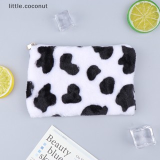 [little.coconut] กระเป๋าใส่เหรียญ ลายการ์ตูนวัว ผ้ากํามะหยี่ขนนิ่ม มีซิป ของขวัญวันเกิด สําหรับเด็กผู้หญิง