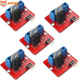 Sutee โมดูลมอสเฟต IRF520 สีแดง Raspberry PI สําหรับ Arduino MCU ARM ARM 5 ชิ้น