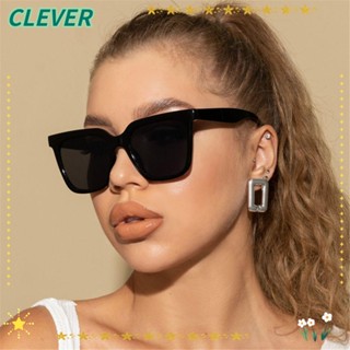 Clever แว่นตากันแดดแฟชั่น ทรงสี่เหลี่ยม สไตล์วินเทจ เรโทร ยอดนิยม UV400 สําหรับผู้หญิง