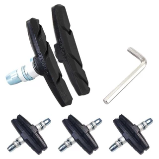 LUOLVTH 1 คู่จักรยานเงียบผ้าเบรค,ยาวนานทนทานจักรยาน V Braking Pads, ยาง 3 สี + ยางโลหะเบรค Pad จักรยานเสือภูเขา