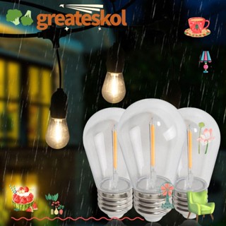 Greateskol หลอดไฟ LED S14 แสงสีขาว อบอุ่น คริสตัล E27 2W 1W สําหรับตกแต่งบ้าน