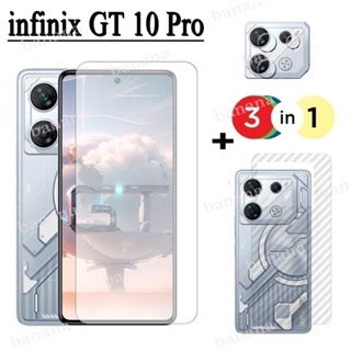 ฟิล์มกระจกนิรภัยกันรอยหน้าจอ 3 in 1 สําหรับ Infinix GT 10 Pro Infinix Note 30 5G VIP 12 G96 11s 10 Pro Hot 30i 30 Play Smart 7 6 HD 5 Pro