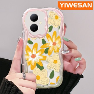 เคสโทรศัพท์มือถือ ซิลิโคนนิ่ม ใส กันกระแทก ลายการ์ตูนภาพวาดสีน้ํามัน รูปคลื่น ดอกไม้ สําหรับ VIVO Y76 Y76s Y74s 5G Y36 Y77 Y77E 5G Y78 Y78+ 5G IQOO Z6 Lite 5G