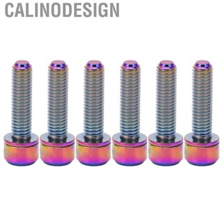 Calinodesign 6Pcs Bike Stem Kit Screws Replacement Parts M5 20mm SS5