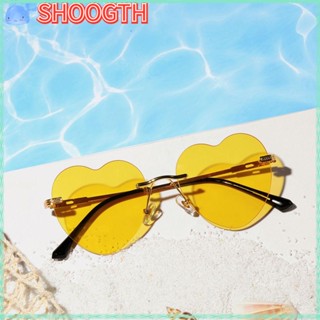 Shoogth แว่นตากันแดด รูปหัวใจ สุดเท่ สไตล์ฮิปฮอป สําหรับปาร์ตี้