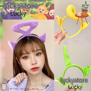 Lucky ที่คาดผม ผ้ากํามะหยี่ขนนิ่ม แต่งหู Po Dipsy Tinky Winky ผู้หญิง ที่คาดผม นุ่ม กิ๊บ laa laa ที่คาดผม