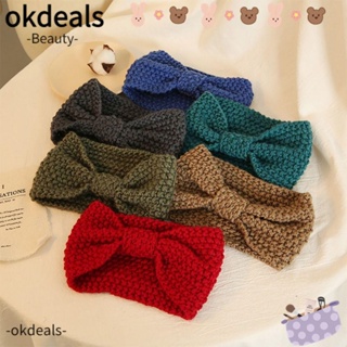 Okdeals ที่คาดผม ผ้าวูลถัก แฮนด์เมด ให้ความอบอุ่น แฟชั่นฤดูหนาว