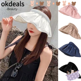 Okdeals หมวกบังแดด ปีกกว้าง UPF 50 ป้องกันรังสียูวี พับได้ สําหรับผู้หญิง