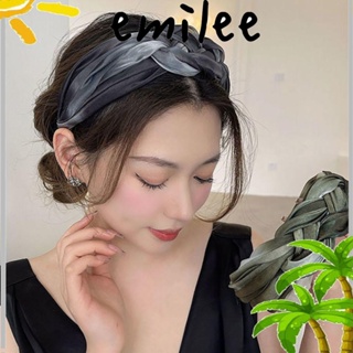 Emilee ที่คาดผมถักเปีย แบบบิด หรูหรา หวานแหวว ล้างหน้า ขอบกว้าง แต่งหน้า หญิงสาว ผ้าโพกศีรษะ ผู้หญิง ที่คาดผม