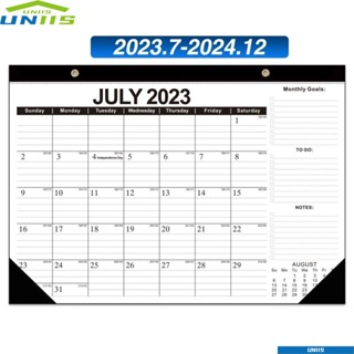 Uniis ปฏิทินแขวนผนัง ปี 18 เดือน 2023 - ธันวาคม ปฏิทินแขวนผนัง 2024 2023-2024 สําหรับสํานักงาน