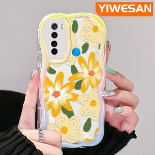 เคสโทรศัพท์มือถือ ซิลิโคนนิ่ม ใส กันกระแทก ลายการ์ตูนภาพวาดสีน้ํามัน รูปดอกไม้ สําหรับ Xiaomi Redmi Note 8 Note 8T Note 9