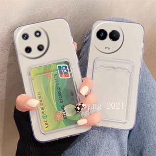 เคสโทรศัพท์มือถือ ซิลิโคนนิ่ม TPU ใส กันกระแทก พร้อมช่องใส่บัตร สําหรับ Realme11 Realme 11 NFC 4G 5G 2023 Realme 11 4G