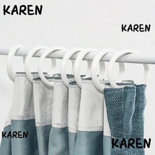 Karen ตะขอม่านอาบน้ํา โอริง พลาสติก PP ทนทาน 40 ชิ้น