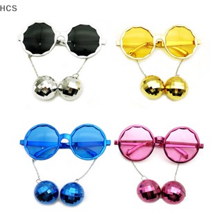 Hcs แว่นตาดิสโก้ จี้ลูกบอล 70s 80s สไตล์เรโทร สําหรับตกแต่งปาร์ตี้ HC