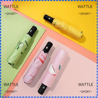 Wattle Sunny ร่มพับ กันลม ขนาดกะทัดรัด สําหรับผู้ชาย ผู้หญิง กลางแจ้ง