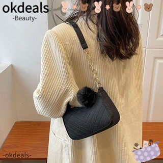 Okdeals กระเป๋าสะพายไหล่ ผ้าสักหลาด ขนาดมินิ สีพื้น แฟชั่นสําหรับผู้ชาย