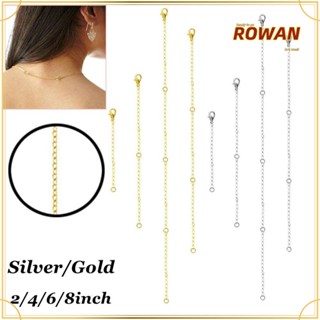 Rowans สร้อยคอโซ่ โลหะผสม สีเงิน เพื่อความปลอดภัย สําหรับผู้หญิง และผู้ชาย