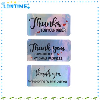 Lontime สติกเกอร์ Thank You ขนาดเล็ก สไตล์ธุรกิจ สําหรับติดตกแต่ง 120 ชิ้น ต่อม้วน