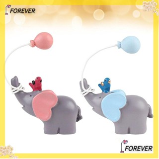 Forever ตุ๊กตาช้าง ลูกโป่ง ช้าง สีฟ้า สีชมพู ขนาดเล็ก ของเล่น สําหรับตกแต่งภูมิทัศน์