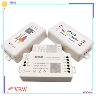 Yew ตัวควบคุมสายไฟ LED DC5-24V ไมโครโฟนในตัว บลูทูธ WIFI SP105E SP107E SP108E สําหรับแถบไฟ LED WS2812B WS2811